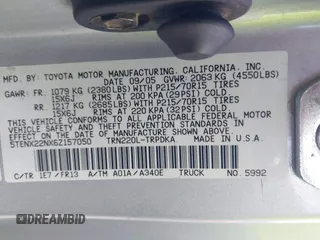 2006 Toyota Tacoma with VIN 5TENX22NX6Z157050, listed as a IAAI auction lot 42206214 with 247,696 mi miles and . Bid and sale history available at DreamBid. Image 9.