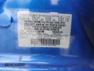 2014 Nissan Versa SV with VIN 3N1CN7AP9EL827396, listed as a Copart auction lot 44083975 with 64,967 mi miles and Salvage Title. Bid and sale history available at DreamBid. Image 14.