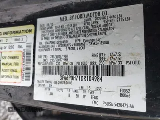 2013 Ford Fusion SE with VIN 3FA6P0H71DR104984, listed as a IAAI auction lot 42026134 with 198,012 mi miles. Bid and sale history available at carsss.com. Image 9.