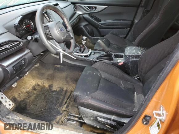 2022 Subaru WRX Premium with VIN JF1VBAF69N9025733, listed as a Copart auction lot 45037225 with 14,791 mi miles and Salvage title. Bid and sale history available at DreamBid. Image 7.