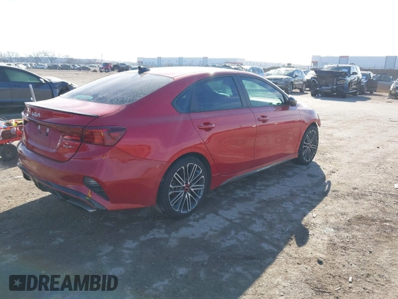 2023 Kia Forte GT with VIN 3KPF44ACXPE563556, listed as a IAAI auction lot 41324243 with 35,872 mi miles and . Bid and sale history available at carsss.com. Image 4.