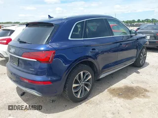2021 Audi Q5 Premium with VIN WA1AAAFY7M2004975, listed as a IAAI auction lot 42190283 with 56,810 mi miles and . Bid and sale history available at DreamBid. Image 4.