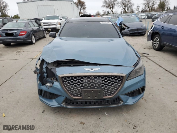 2018 Genesis G80 3.3T Sport with VIN KMHGN4JB5JU248399, listed as a Copart auction lot 86296154 with 129,667 mi miles and Clean Title. Bid and sale history available at carsss.com. Image 5.