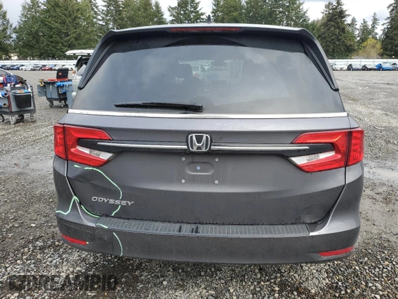 2024 Honda Odyssey EX-L with VIN 5FNRL6H66RB007026, listed as a Copart auction lot 51285525 with 22,382 mi miles and Salvage Title. Bid and sale history available at DreamBid. Image 6.
