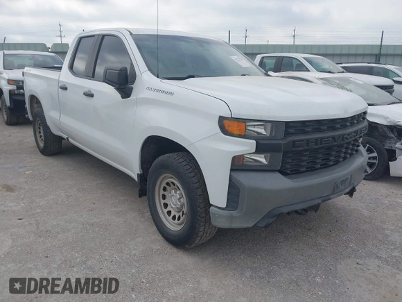 2020 Chevrolet Silverado 1500 Work Truck with VIN 1GCRYAEF8LZ177706, listed as a IAAI auction lot 42223578 with 59,382 mi miles and . Bid and sale history available at DreamBid. Image 1.
