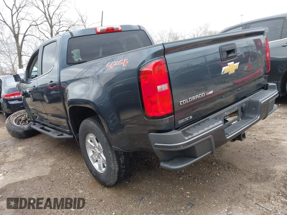 2019 Chevrolet Colorado 4WD Work Truck with VIN 1GCGTBEN8K1306088, listed as a IAAI auction lot 41807366 with 57,376 mi miles. Bid and sale history available at carsss.com. Image 3.