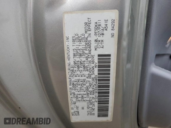 2003 Toyota Sienna CE with VIN 4T3ZF19C83U544089, listed as a Copart auction lot 46226425 with 201,580 mi miles and Salvage Title. Bid and sale history available at carsss.com. Image 12.