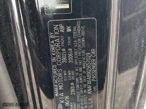 2016 Kia Forte Koup EX with VIN KNAFX6A89G5657029, listed as a Copart auction lot 43551785 with 95921 miles and Salvage Title. Bid and sale history available at carsss.com. Image 12.