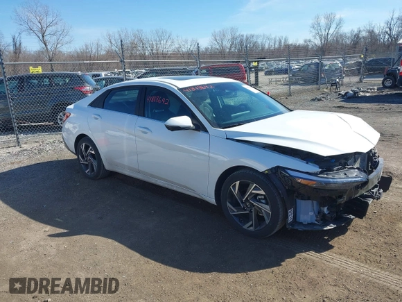 2024 Hyundai Elantra Limited with VIN KMHLP4DGXRU779755, listed as a IAAI auction lot 41818642 with 11,288 mi miles and . Bid and sale history available at DreamBid. Image 1.