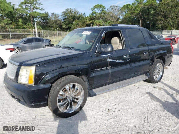 2002 Cadillac Escalade EXT with VIN 3GYEK63N32G338690, listed as a Copart auction lot 76174774 with 617,613 mi miles and Non Repairable. Bid and sale history available at carsss.com. Image 1.