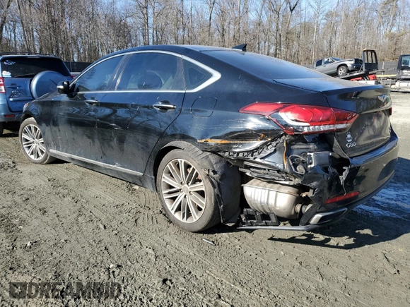 2017 Genesis G80 3.8L with VIN KMHGN4JE4HU200526, listed as a Copart auction lot 44784775 with 98,389 mi miles and Salvage Title. Bid and sale history available at DreamBid. Image 2.
