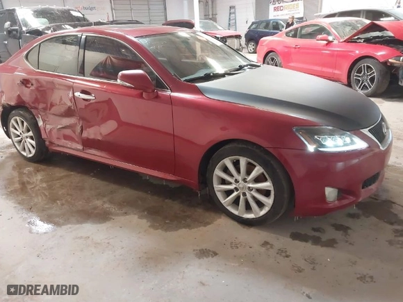 2009 Lexus IS 250 with VIN JTHBK262X95094958, listed as a IAAI auction lot 41600592 with 153,042 mi miles. Bid and sale history available at carsss.com. Image 1.