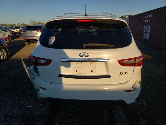 2013 Infiniti JX35 with VIN 5N1AL0MM7DC338486, listed as a Copart auction lot 72959864 with 118,815 mi miles and Salvage Title. Bid and sale history available at carsss.com. Image 6.