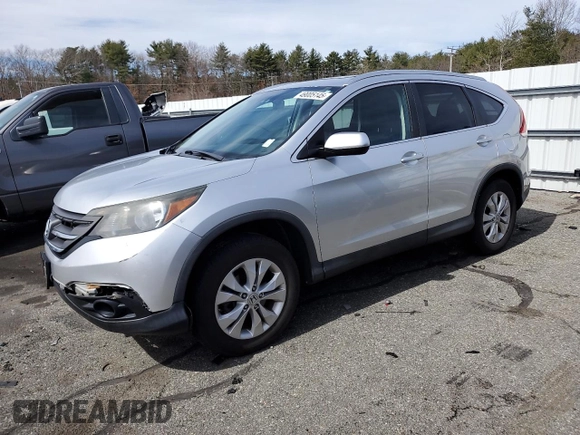 2013 Honda CR-V EX-L with VIN 2HKRM4H78DH656301, listed as a Copart auction lot 49005145 with 180,287 mi miles and Salvage Title. Bid and sale history available at DreamBid. Image 1.