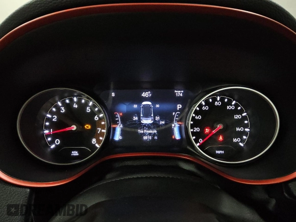2020 Jeep Compass Trailhawk with VIN 3C4NJDDB7LT163533, listed as a Copart auction lot 55056085 with 9,815 mi miles and Clean Title. Bid and sale history available at carsss.com. Image 9.
