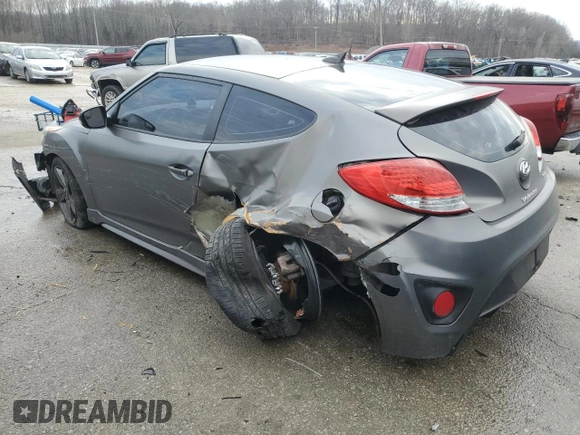 2015 Hyundai Veloster Turbo with VIN KMHTC6AE0FU221208, listed as a Copart auction lot 86242934 with 118,982 mi miles and Salvage title. Bid and sale history available at DreamBid. Image 2.
