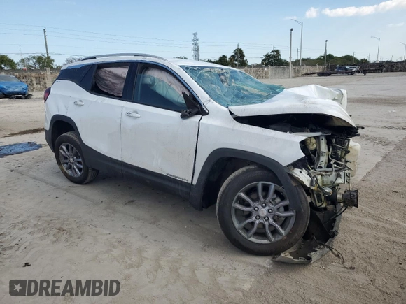 2023 GMC Terrain SLT with VIN 3GKALVEGXPL172228, listed as a Copart auction lot 46602035 with Not provided miles and Salvage title. Bid and sale history available at DreamBid. Image 4.