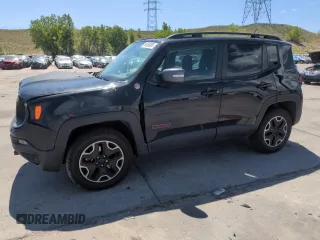 2016 Jeep Renegade Trailhawk with VIN ZACCJBCT7GPE26266, listed as a Copart auction lot 58250005 with 106,648 mi miles and Salvage title. Bid and sale history available at DreamBid. Image 1.