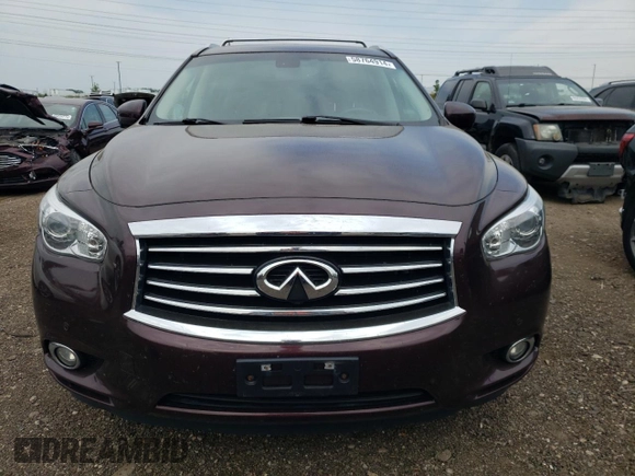 2013 Infiniti JX35 with VIN 5N1AL0MM1DC329248, listed as a Copart auction lot 58764914 with 77,482 mi miles and Salvage Title. Bid and sale history available at carsss.com. Image 5.