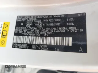 2017 Lexus RX 350 z VIN 2T2BZMCA9HC061208, wystawiony jako Copart lot #59913175 z przebiegiem 57 781 mil mil oraz Szkoda całkowita • Salvage title. Historia ofert i sprzedaży dostępna na DreamBid. Obrazek 13.