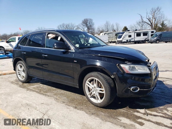 2015 Audi Q5 Premium Plus with VIN WA1DGAFPXFA083733, listed as a Copart auction lot 48140405 with 209,772 mi miles and Salvage title. Bid and sale history available at DreamBid. Image 4.