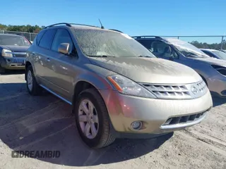 2006 Nissan Murano SL with VIN JN8AZ08T26W415906, listed as a IAAI auction lot 41654500 with 109,181 mi miles and . Bid and sale history available at DreamBid. Image 1.