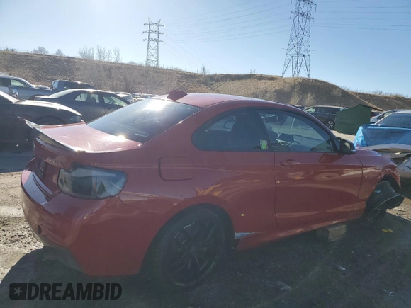 2015 BMW 2 Series M235i xDrive with VIN WBA1J9C52FVX99298, listed as a Copart auction lot 44325195 with 120,545 mi miles and Salvage Title. Bid and sale history available at carsss.com. Image 3.