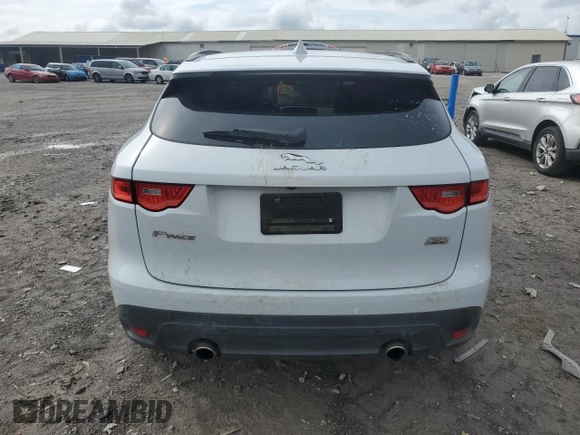 2017 Jaguar F-Pace 35t Prestige with VIN SADCK2BV9HA098225, listed as a Copart auction lot 53854695 with 68,874 mi miles and Salvage title. Bid and sale history available at DreamBid. Image 6.