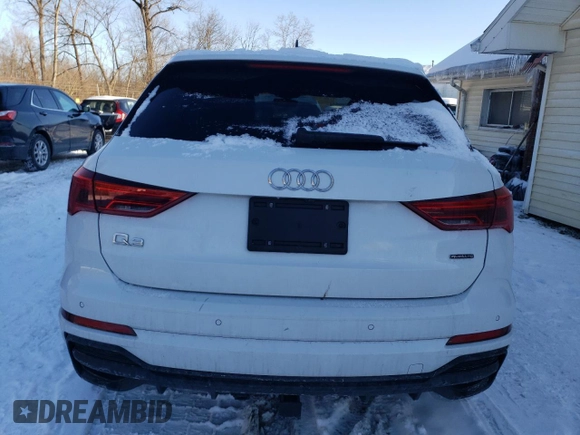 2023 Audi Q3 S line Premium Plus with VIN WA1EECF39P1032342, listed as a Copart auction lot 88541485 with 13,595 mi miles and Salvage Title. Bid and sale history available at carsss.com. Image 6.