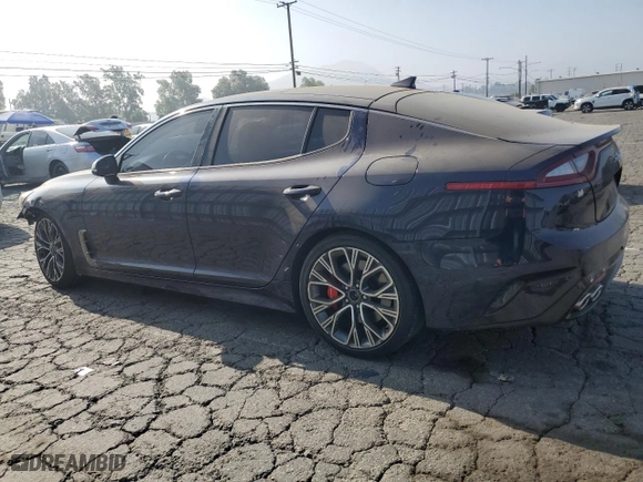 2020 Kia Stinger GT with VIN KNAE35LC0L6086859, listed as a Copart auction lot 58713924 with 38,837 mi miles and Salvage Title. Bid and sale history available at carsss.com. Image 2.