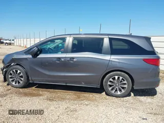 2023 Honda Odyssey EX-L with VIN 5FNRL6H67PB042624, listed as a IAAI auction lot 41763044 with 76,700 mi miles. Bid and sale history available at carsss.com. Image 15.