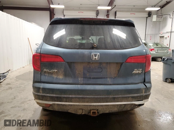2016 Honda Pilot Elite with VIN 5FNYF6H00GB127495, listed as a Copart auction lot 49989585 with 115,037 mi miles and Salvage Title. Bid and sale history available at carsss.com. Image 6.