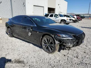 2019 Lexus LS with VIN JTHC51FF2K5005916, listed as a Copart auction lot 45808375 with 13,326 mi miles and Salvage Title. Bid and sale history available at carsss.com. Image 4.