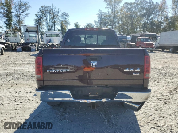 2005 Dodge Ram 2500 SLT with VIN 3D7KS28C05G701451, listed as a Copart auction lot 76239114 with 318,764 mi miles and Salvage Title. Bid and sale history available at carsss.com. Image 6.