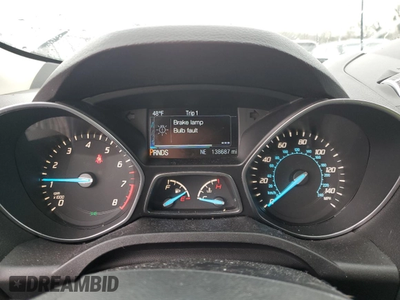 2015 Ford Escape SE with VIN 1FMCU0GX8FUB55610, listed as a Copart auction lot 48484695 with 138,687 mi miles and Salvage Title. Bid and sale history available at DreamBid. Image 9.