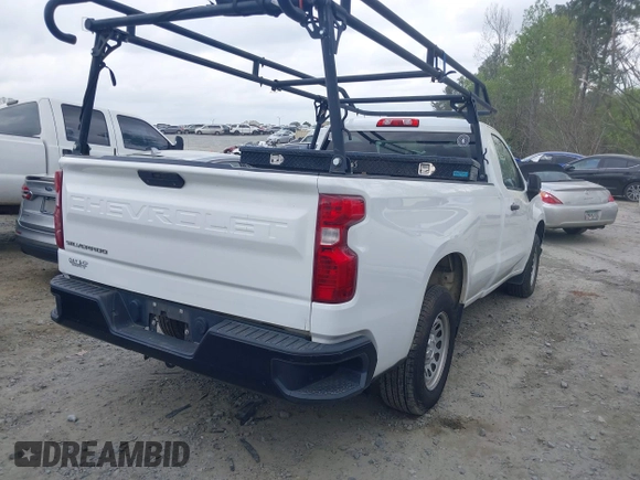 2020 Chevrolet Silverado 1500 Work Truck with VIN 3GCNWAEH7LG110780, listed as a IAAI auction lot 41924627 with 104,653 mi miles. Bid and sale history available at carsss.com. Image 4.