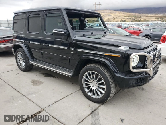 2023 Mercedes-Benz G 550 with VIN W1NYC6BJ0PX476536, listed as a Copart auction lot 79498634 with 17,674 mi miles and Salvage Title. Bid and sale history available at DreamBid. Image 4.