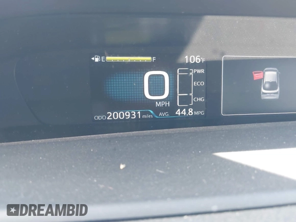 2020 Toyota Prius L Eco с VIN JTDKARFU7L3111264, выставлен на аукционе IAAI как лот 42840874 с пробегом 200 931 миль миль и . История ставок и продаж доступна на DreamBid. Изображение 7.