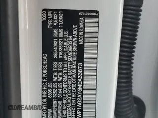 2021 Porsche Cayenne GTS z VIN WP1AG2AY6MDA33873, wystawiony jako Copart lot #59215004 z przebiegiem 18 833 mil mil oraz Szkoda całkowita • Salvage title. Historia ofert i sprzedaży dostępna na DreamBid. Obrazek 12.