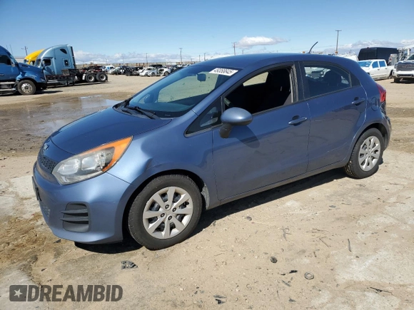 2016 Kia Rio LX with VIN KNADM5A31G6640055, listed as a Copart auction lot 49358645 with 170,996 mi miles and Salvage Title. Bid and sale history available at carsss.com. Image 1.