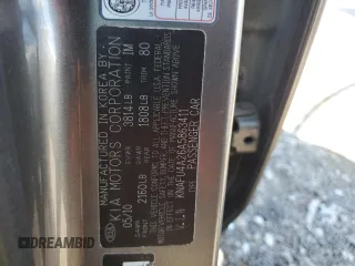 2010 Kia Forte EX with VIN KNAFU4A26A5863411, listed as a Copart auction lot 62728044 with 141,778 mi miles and Salvage Title. Bid and sale history available at carsss.com. Image 12.
