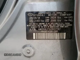 2018 Hyundai Elantra SEL z VIN KMHD84LF5JU637747, wystawiony jako Copart lot #53756485 z przebiegiem 77 576 mil mil oraz Szkoda całkowita • Salvage title. Historia ofert i sprzedaży dostępna na DreamBid. Obrazek 13.
