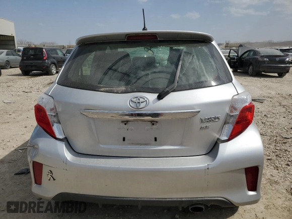 2012 Toyota Yaris L with VIN JTDKTUD35CD513527, listed as a Copart auction lot 49087105 with 72,218 mi miles and Salvage Title. Bid and sale history available at carsss.com. Image 6.