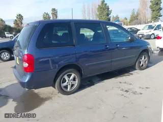 2003 Mazda MPV LX with VIN JM3LW28A030354777, listed as a IAAI auction lot 41624923 with 199,283 mi miles. Bid and sale history available at carsss.com. Image 4.