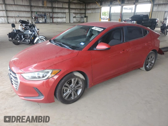 2018 Hyundai Elantra SEL with VIN 5NPD84LFXJH298868, listed as a Copart auction lot 54011685 with 121,430 mi miles and Salvage Title. Bid and sale history available at DreamBid. Image 1.