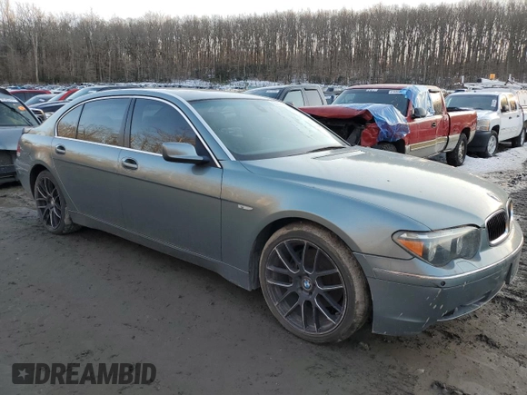 2005 BMW 7 Series 745Li с VIN WBAGN63585DS60007, выставлен на аукционе Copart как лот 42317325 с пробегом Не указан миль и Списание • Salvage title. История ставок и продаж доступна на DreamBid. Изображение 4.