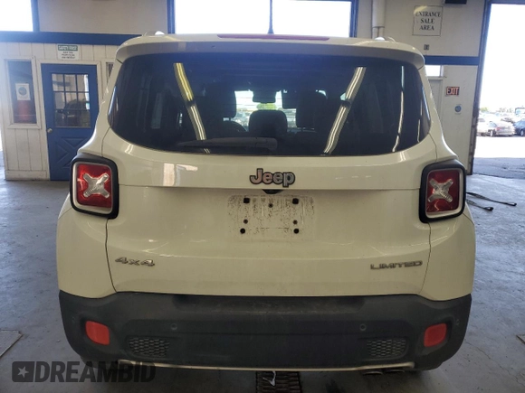 2017 Jeep Renegade Limited z VIN ZACCJBDB2HPG15382, wystawiony jako Copart lot #55858425 z przebiegiem 81 755 mil mil oraz Szkoda całkowita • Salvage title. Historia ofert i sprzedaży dostępna na DreamBid. Obrazek 6.
