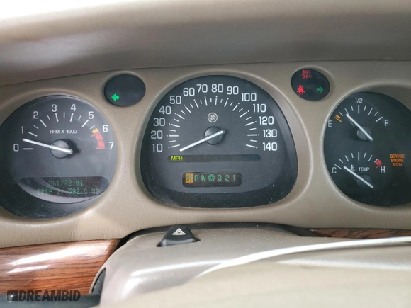 2005 Buick LeSabre Custom with VIN 1G4HP52K95U212790, listed as a Copart auction lot 48827095 with 261772 miles and Non Repairable. Bid and sale history available at carsss.com. Image 9.