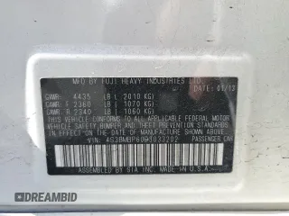 2013 Subaru Legacy Limited with VIN 4S3BMBP60D3033202, listed as a Copart auction lot 56413835 with 131,161 mi miles and Salvage title. Bid and sale history available at DreamBid. Image 12.
