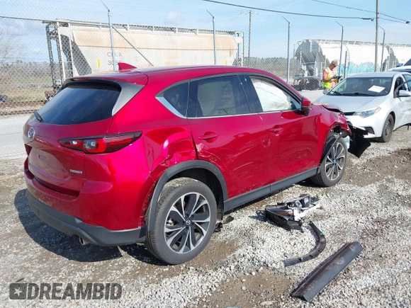 2023 Mazda CX-5 2.5 S Premium Plus Package with VIN JM3KFBEMXP0229561, listed as a IAAI auction lot 41967266 with 9,244 mi miles. Bid and sale history available at carsss.com. Image 4.